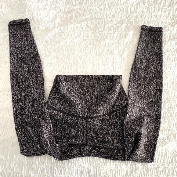 Lululemon Wunder Under Hi-Rise 30" Luxtreme Leggings Black White Luon Jacquard 6 - Picture 3 of 10